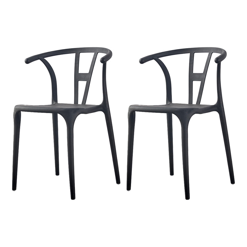 Chaises de salle à manger en plastique de style moderne, chaises de salle à manger empilables pour la cuisine
