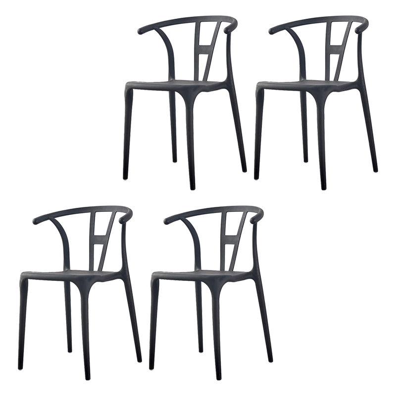 Chaises de salle à manger en plastique de style moderne, chaises de salle à manger empilables pour la cuisine
