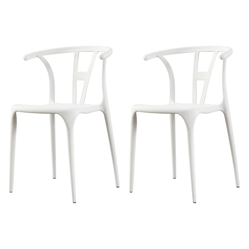 Chaises de salle à manger en plastique de style moderne, chaises de salle à manger empilables pour la cuisine
