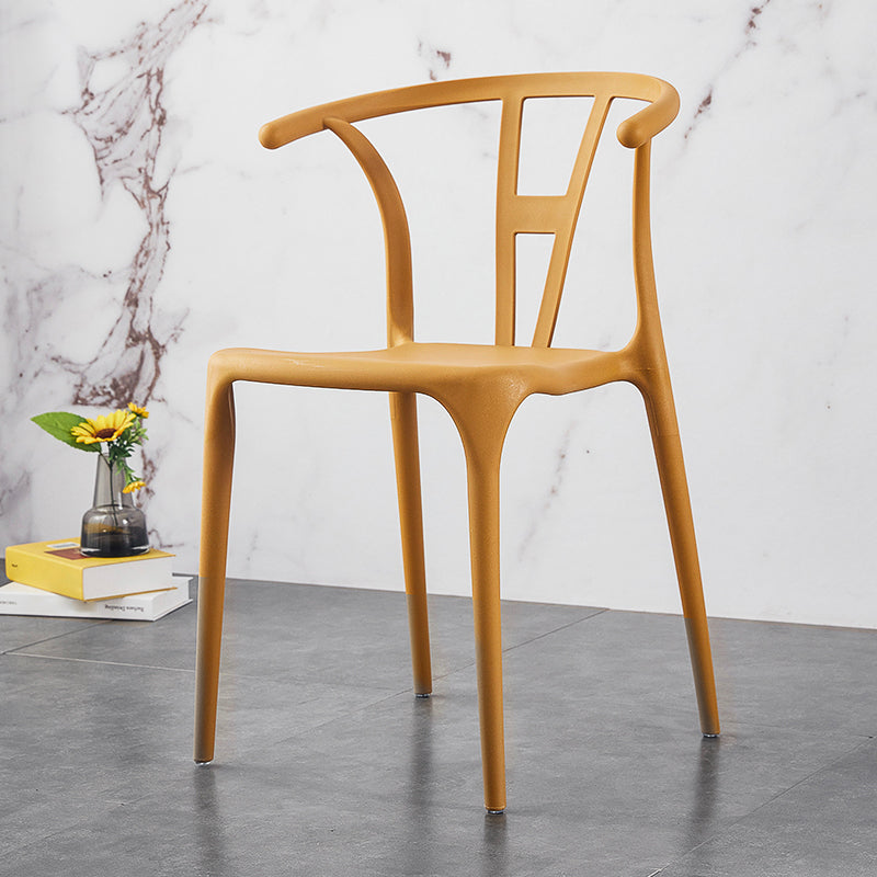 Chaises de salle à manger en plastique de style moderne, chaises de salle à manger empilables pour la cuisine