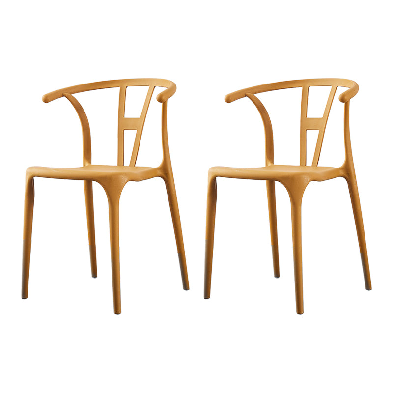 Chaises de salle à manger en plastique de style moderne, chaises de salle à manger empilables pour la cuisine