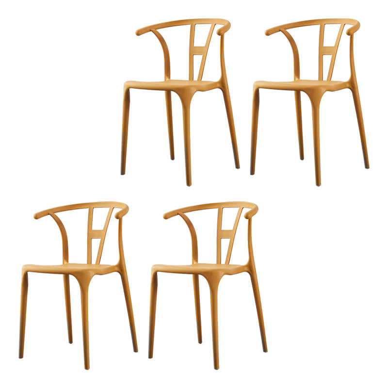 Chaises de salle à manger en plastique de style moderne, chaises de salle à manger empilables pour la cuisine