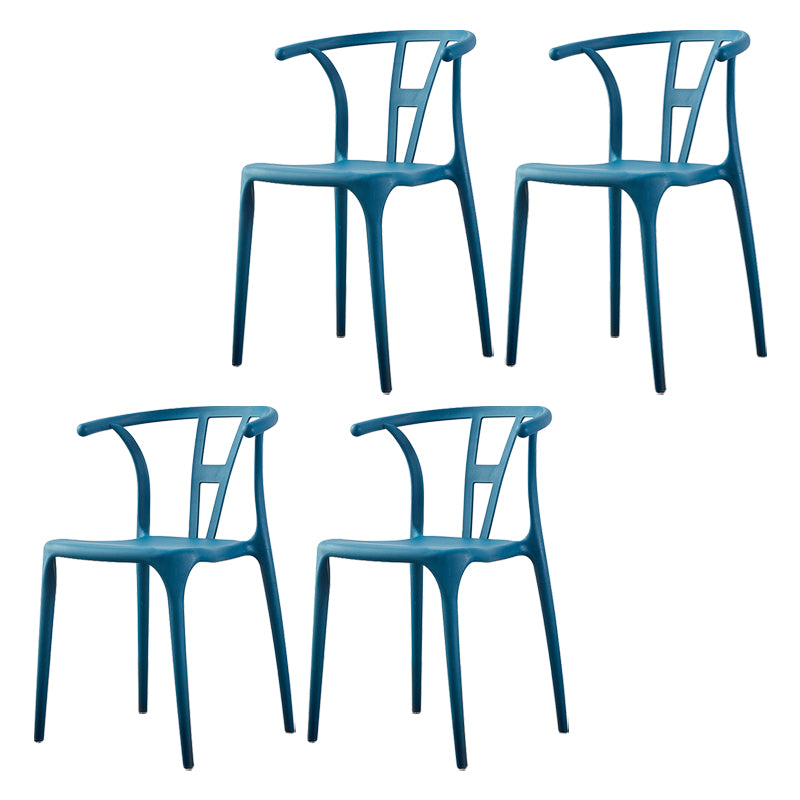 Chaises de salle à manger en plastique de style moderne, chaises de salle à manger empilables pour la cuisine