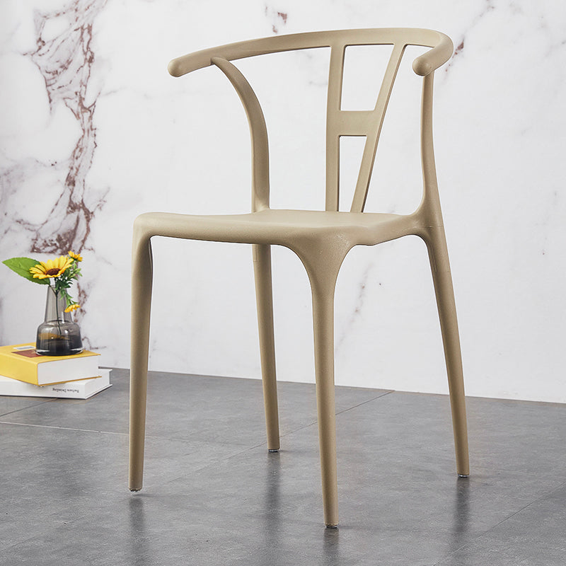 Chaises de salle à manger en plastique de style moderne, chaises de salle à manger empilables pour la cuisine