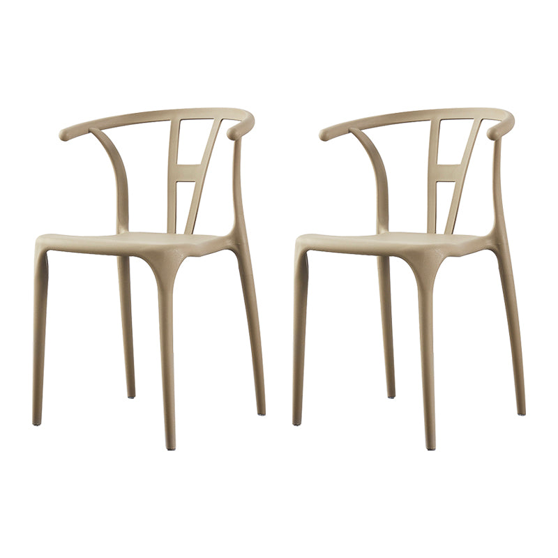 Chaises de salle à manger en plastique de style moderne, chaises de salle à manger empilables pour la cuisine