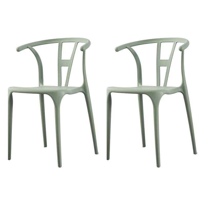 Chaises de salle à manger en plastique de style moderne, chaises de salle à manger empilables pour la cuisine