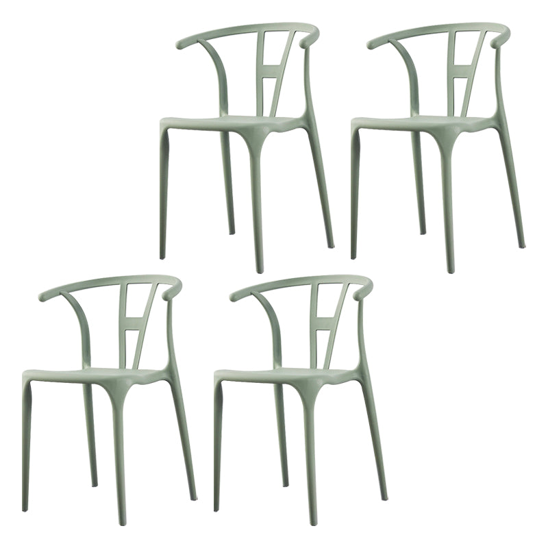 Chaises de salle à manger en plastique de style moderne, chaises de salle à manger empilables pour la cuisine
