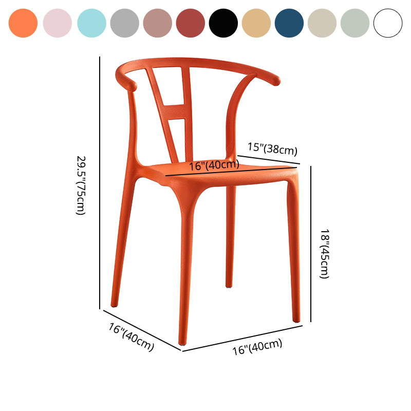 Chaises de salle à manger en plastique de style moderne, chaises de salle à manger empilables pour la cuisine