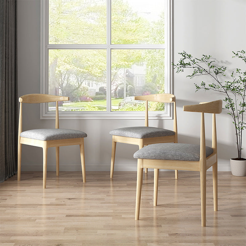 Modern Indoor-Outdoor Dining Chair Metal Armless Upholstered Single Chair