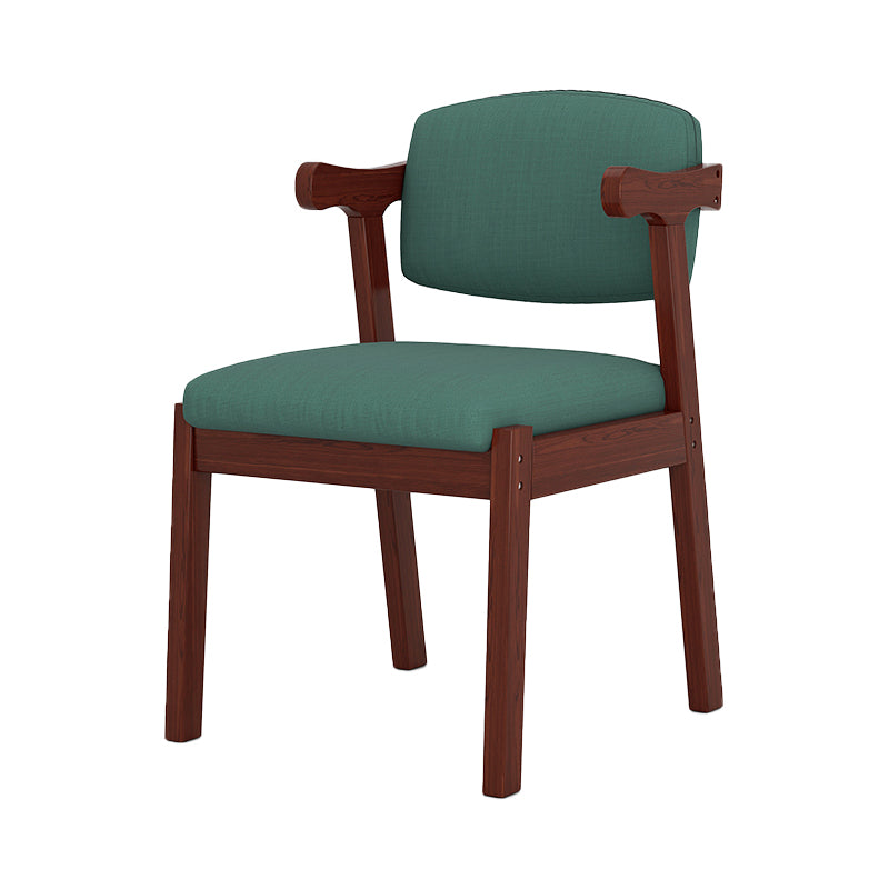 Silla de comedor moderna para interiores y exteriores, sillón de comedor individual de madera con respaldo abierto