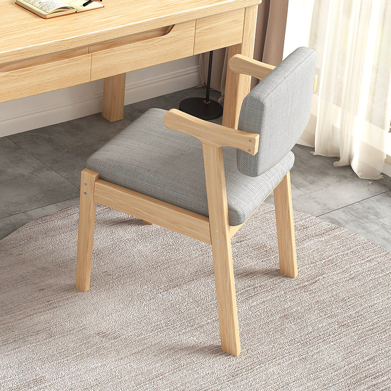 Silla de comedor moderna para interiores y exteriores, sillón de comedor individual de madera con respaldo abierto
