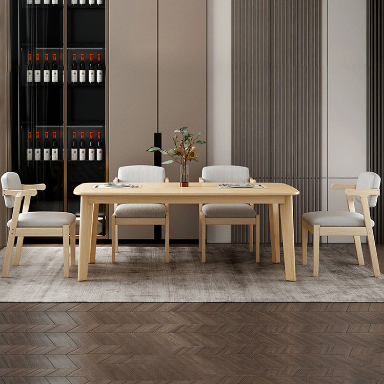 Silla de comedor moderna para interiores y exteriores, sillón de comedor individual de madera con respaldo abierto