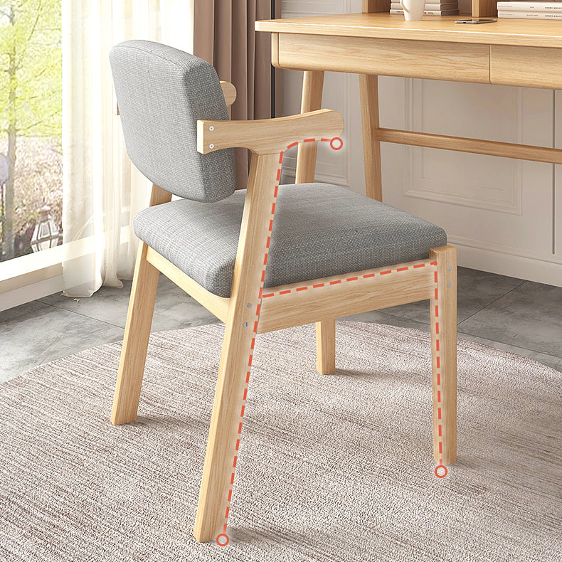 Silla de comedor moderna para interiores y exteriores, sillón de comedor individual de madera con respaldo abierto