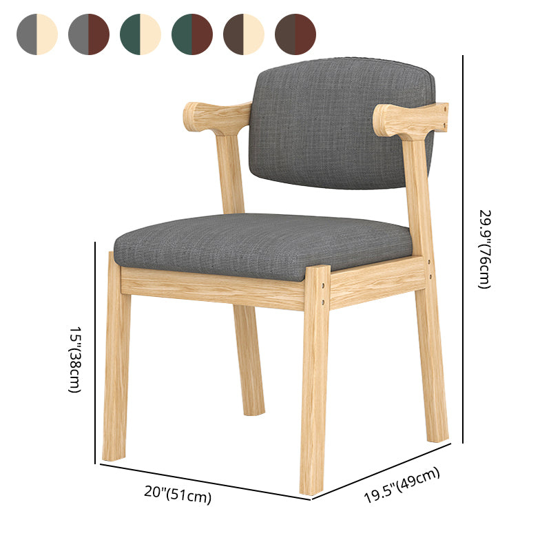 Silla de comedor moderna para interiores y exteriores, sillón de comedor individual de madera con respaldo abierto