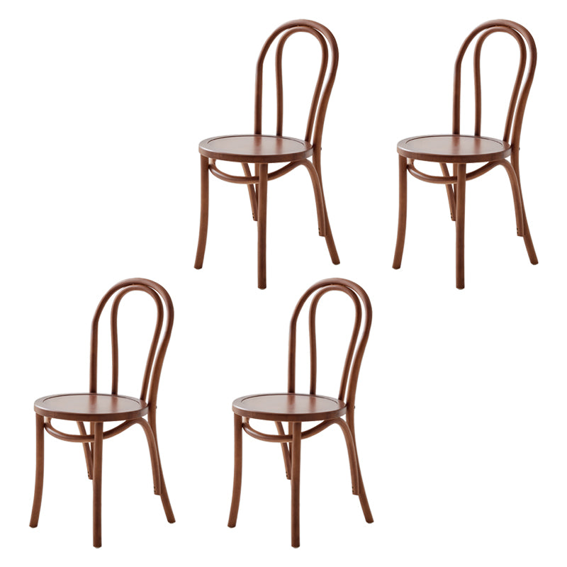 Silla de madera de haya maciza contemporánea, sillas de comedor de cocina con parte trasera Windsor
