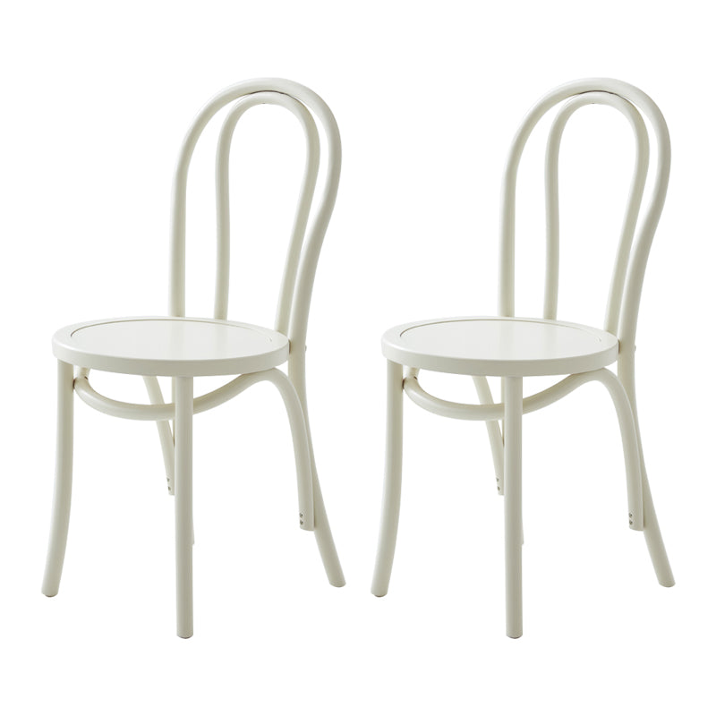 Silla de madera de haya maciza contemporánea, sillas de comedor de cocina con parte trasera Windsor