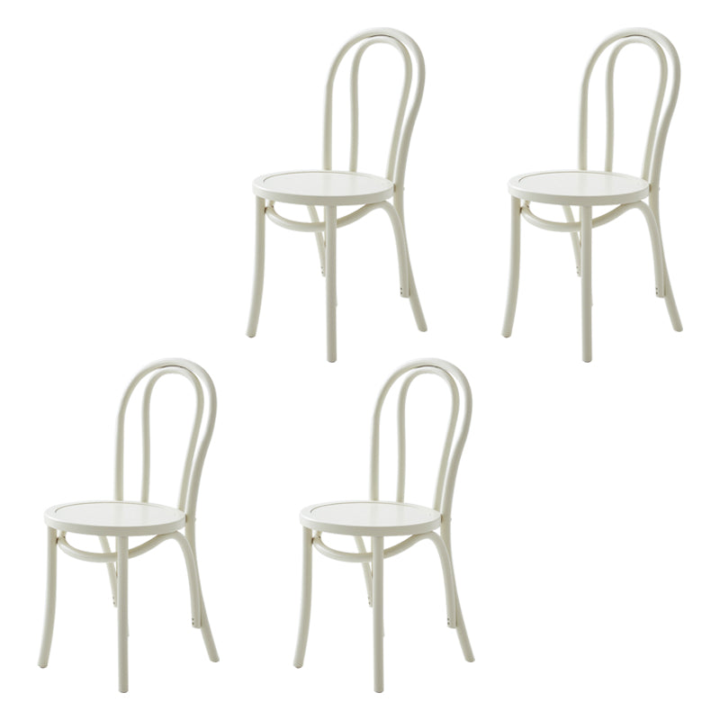Silla de madera de haya maciza contemporánea, sillas de comedor de cocina con parte trasera Windsor