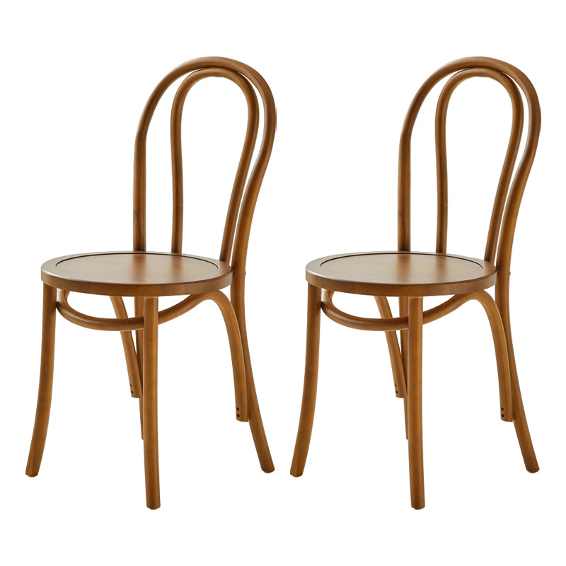 Silla de madera de haya maciza contemporánea, sillas de comedor de cocina con parte trasera Windsor