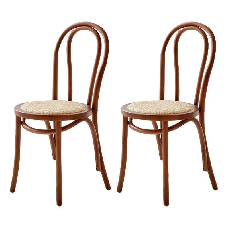 Silla de madera de haya maciza contemporánea, sillas de comedor de cocina con parte trasera Windsor