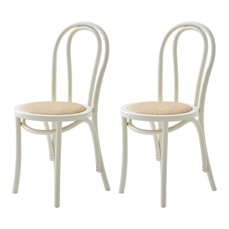 Silla de madera de haya maciza contemporánea, sillas de comedor de cocina con parte trasera Windsor