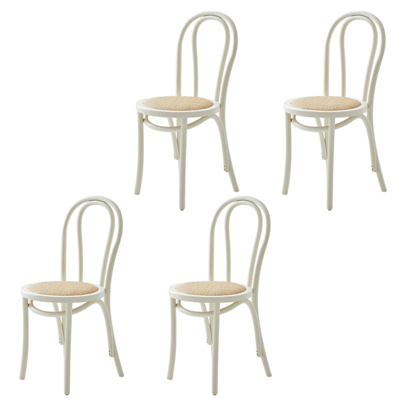 Silla de madera de haya maciza contemporánea, sillas de comedor de cocina con parte trasera Windsor