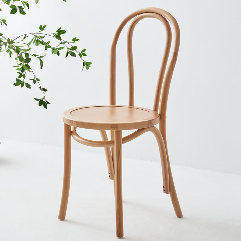 Chaise contemporaine en bois de hêtre massif, chaises de cuisine arrière Windsor
