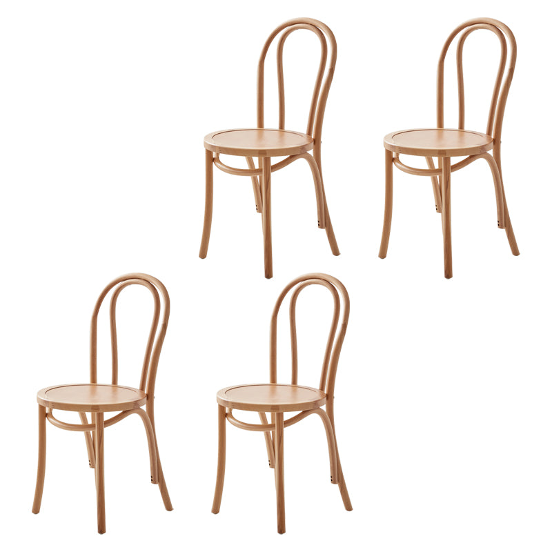 Silla de madera de haya maciza contemporánea, sillas de comedor de cocina con parte trasera Windsor
