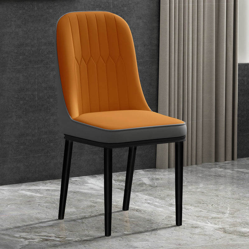 Ensemble de chaises en métal de style scandinave, chaises latérales de cuisine à dossier solide