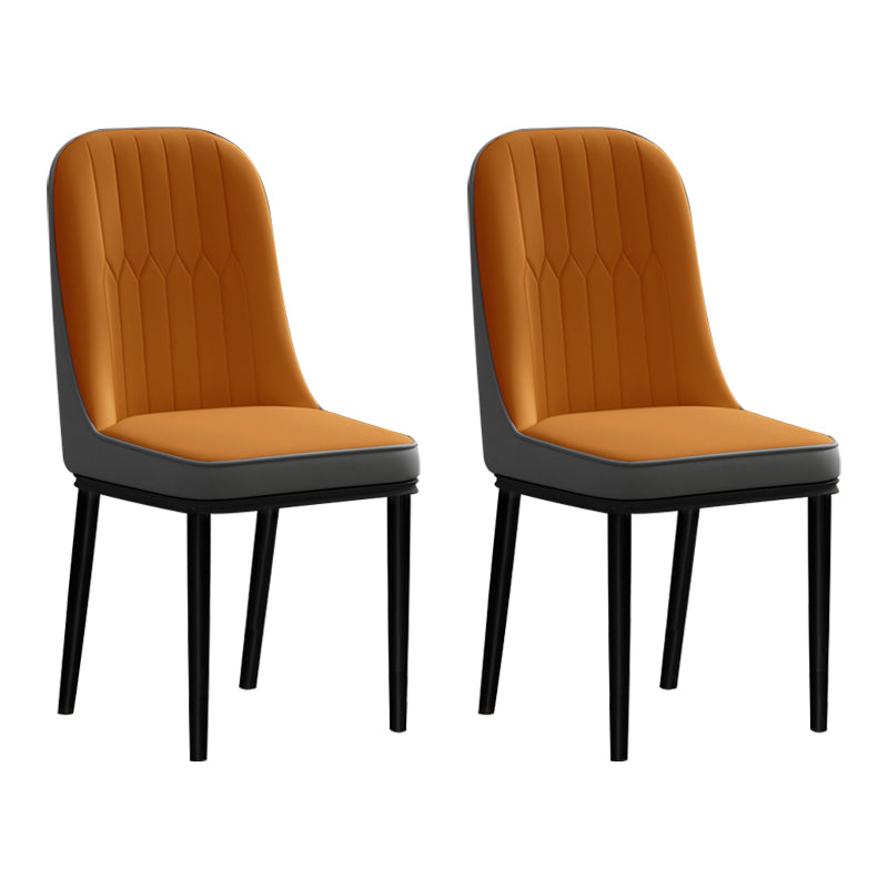 Ensemble de chaises en métal de style scandinave, chaises latérales de cuisine à dossier solide