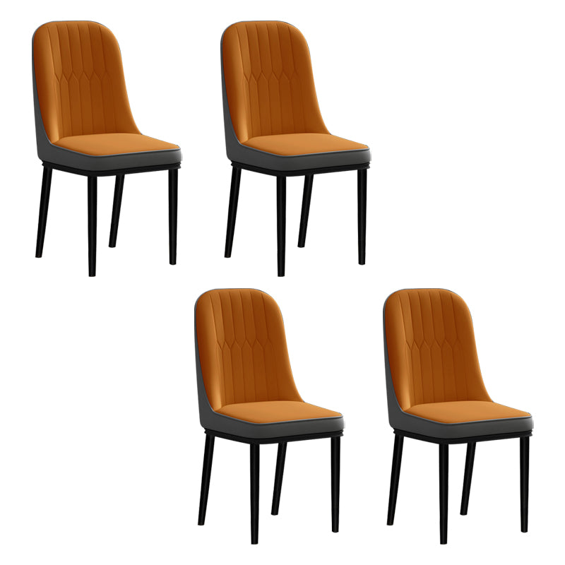 Ensemble de chaises en métal de style scandinave, chaises latérales de cuisine à dossier solide