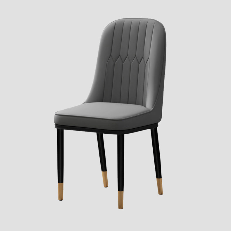 Ensemble de chaises en métal de style scandinave, chaises latérales de cuisine à dossier solide