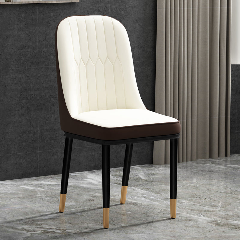 Ensemble de chaises en métal de style scandinave, chaises latérales de cuisine à dossier solide