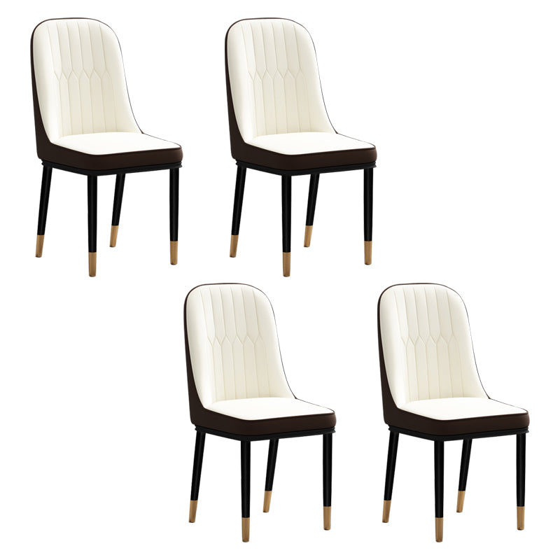 Ensemble de chaises en métal de style scandinave, chaises latérales de cuisine à dossier solide