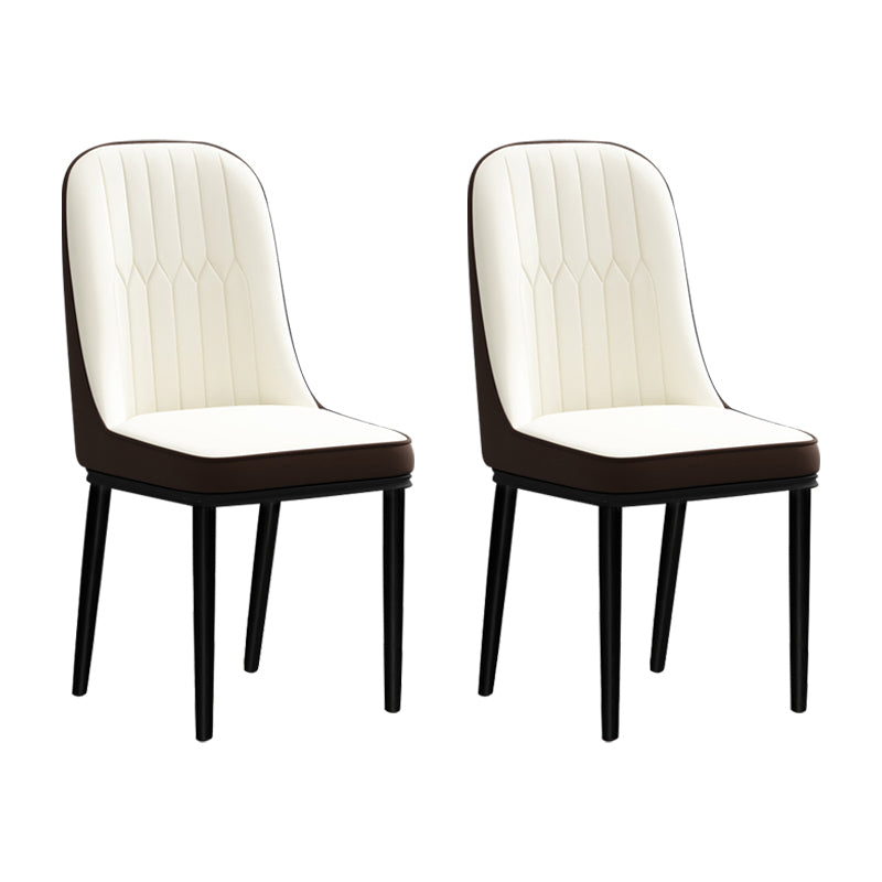 Ensemble de chaises en métal de style scandinave, chaises latérales de cuisine à dossier solide