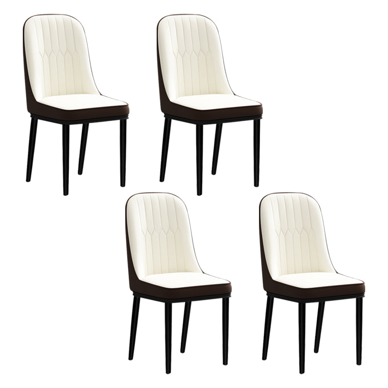 Ensemble de chaises en métal de style scandinave, chaises latérales de cuisine à dossier solide