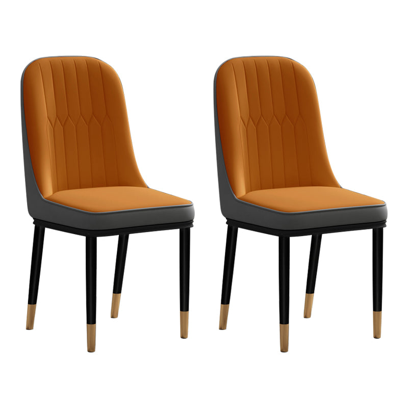 Ensemble de chaises en métal de style scandinave, chaises latérales de cuisine à dossier solide