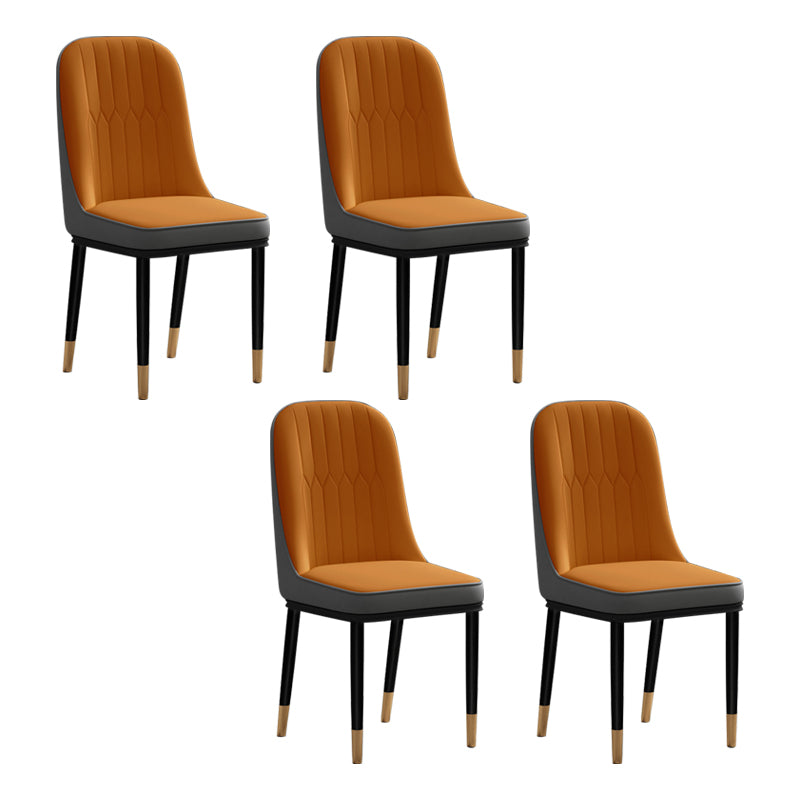 Ensemble de chaises en métal de style scandinave, chaises latérales de cuisine à dossier solide