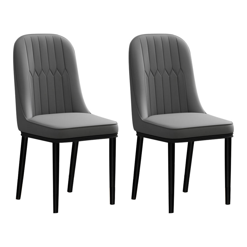Ensemble de chaises en métal de style scandinave, chaises latérales de cuisine à dossier solide