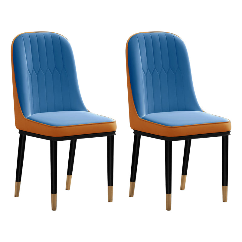 Ensemble de chaises en métal de style scandinave, chaises latérales de cuisine à dossier solide
