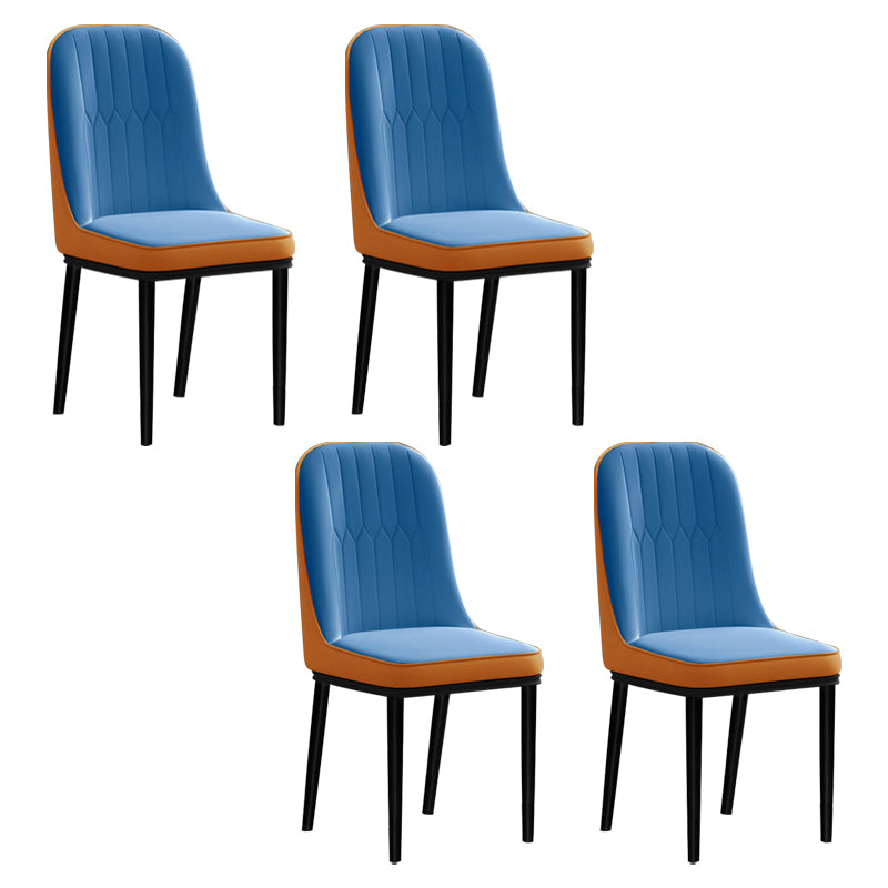 Ensemble de chaises en métal de style scandinave, chaises latérales de cuisine à dossier solide