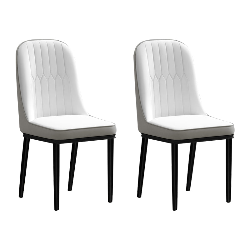 Ensemble de chaises en métal de style scandinave, chaises latérales de cuisine à dossier solide