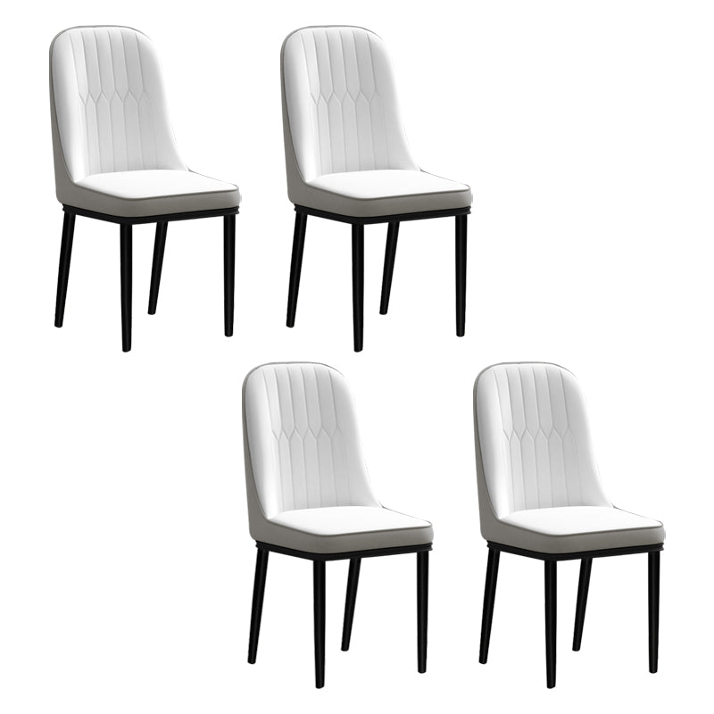 Ensemble de chaises en métal de style scandinave, chaises latérales de cuisine à dossier solide