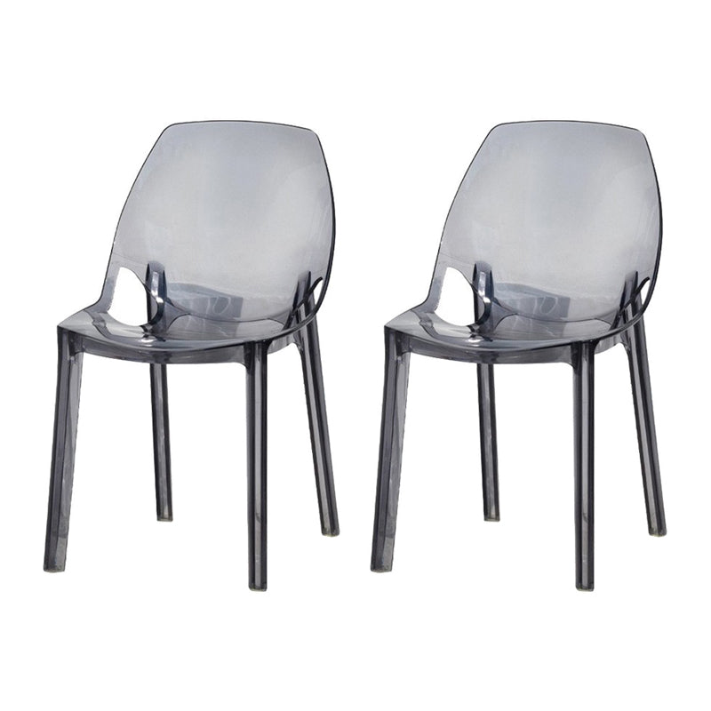 Silla de plástico de estilo escandinavo, respaldo sólido de cocina, sillas laterales de comedor