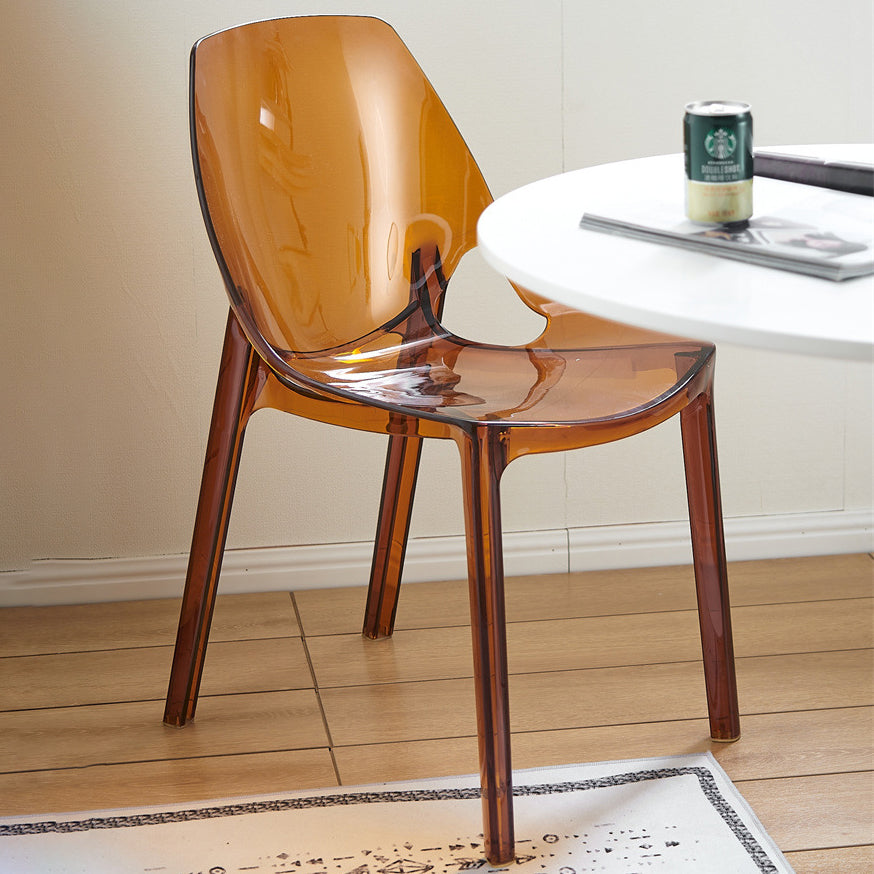 Silla de plástico de estilo escandinavo, respaldo sólido de cocina, sillas laterales de comedor