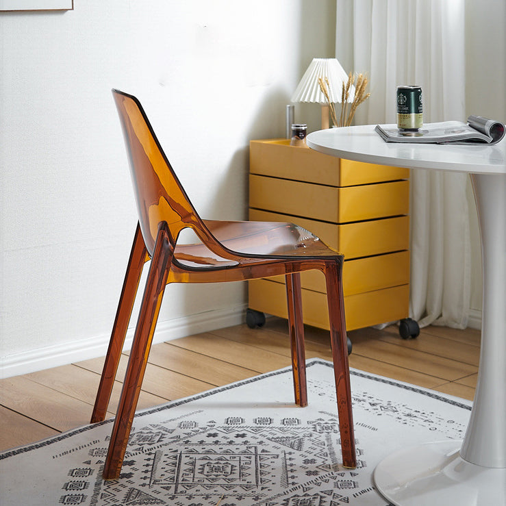 Silla de plástico de estilo escandinavo, respaldo sólido de cocina, sillas laterales de comedor