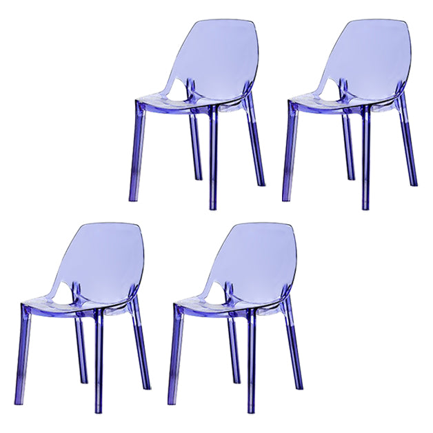 Silla de plástico de estilo escandinavo, respaldo sólido de cocina, sillas laterales de comedor