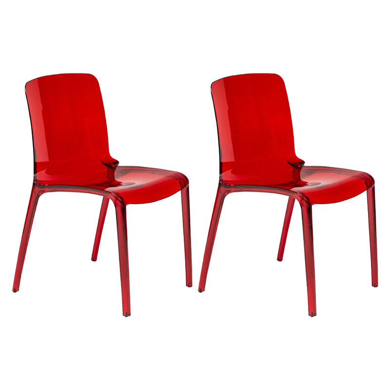 Juego de sillas de plástico de estilo escandinavo, sillas de comedor de cocina con respaldo sólido