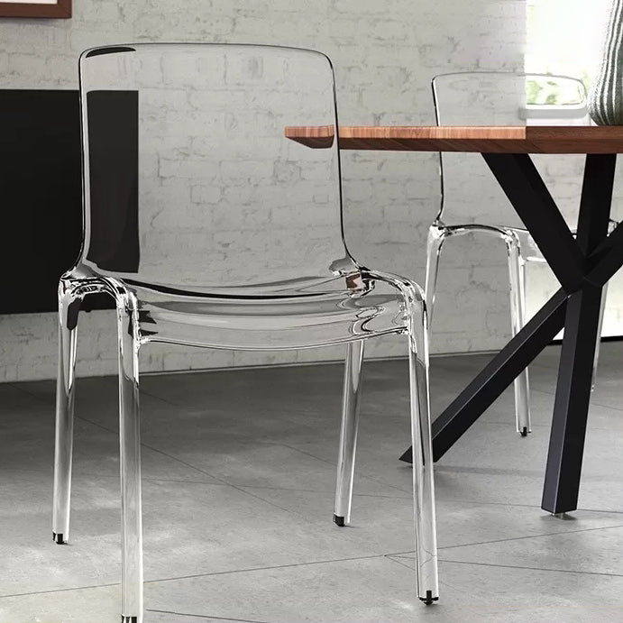 Juego de sillas de plástico de estilo escandinavo, sillas de comedor de cocina con respaldo sólido