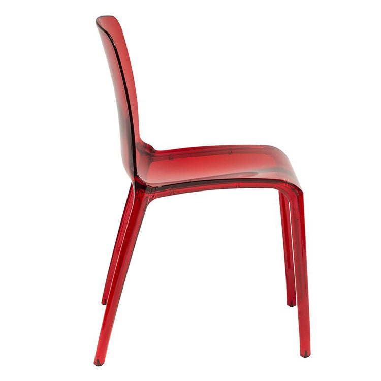 Juego de sillas de plástico de estilo escandinavo, sillas de comedor de cocina con respaldo sólido