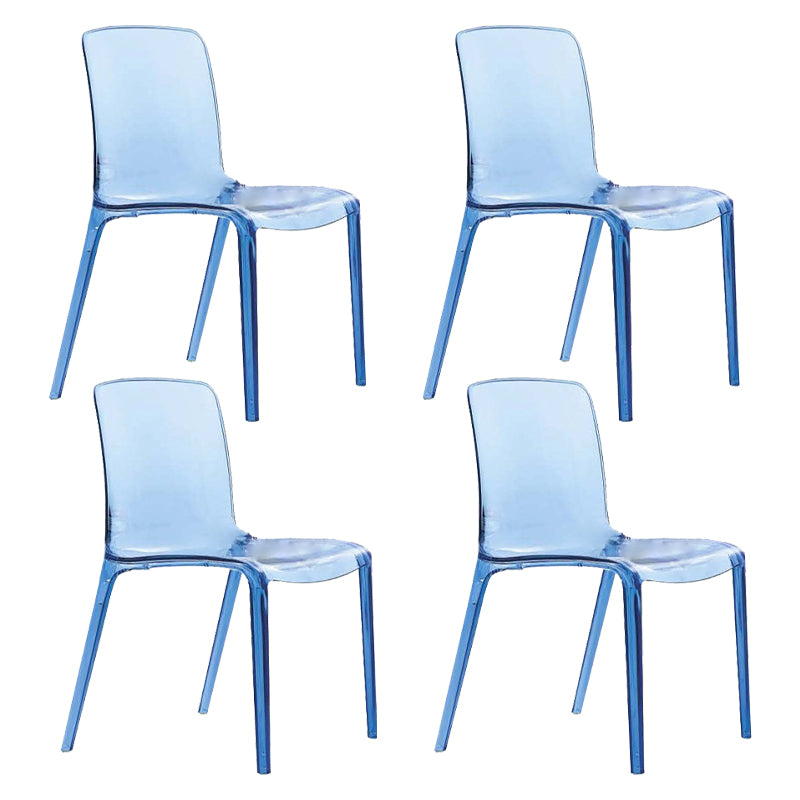 Juego de sillas de plástico de estilo escandinavo, sillas de comedor de cocina con respaldo sólido